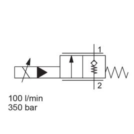 Pilot Operated, Poppet Type, SAE-10 Cartridge - PWS10Z-11