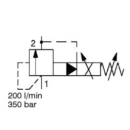 Pilot Operated, Spool Type, SAE-12 Cartridge - PDB12PZ-08/-09