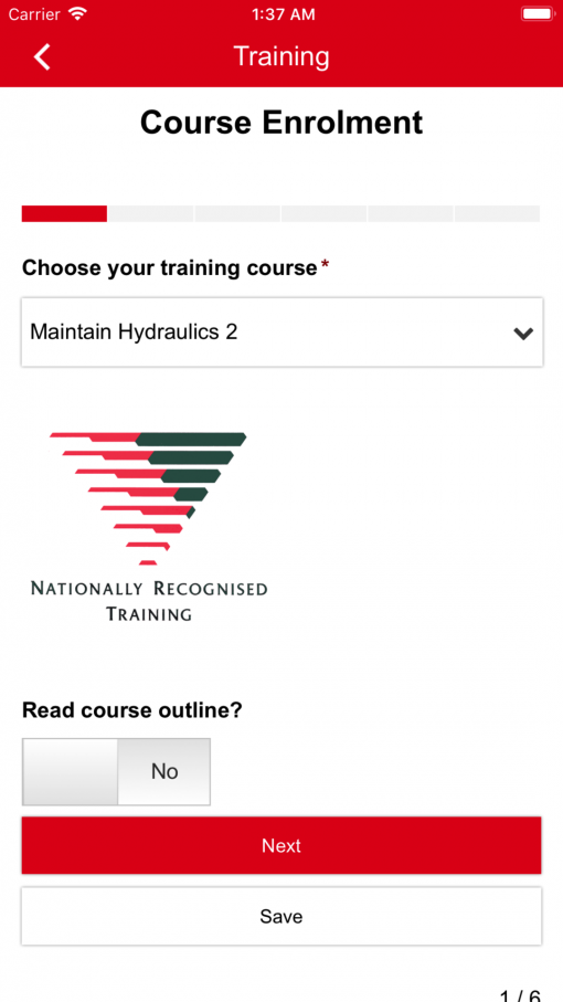 Choose a technical training course with Tools app